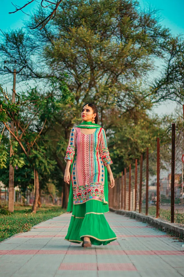 Pistachio Green Anarkali Set